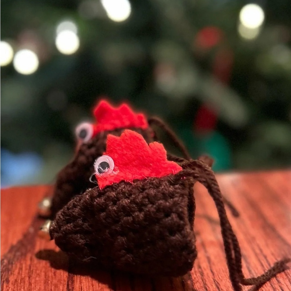 Turkey Crochet Big Toe Socks White Elephant Gag Gift Rare Fun